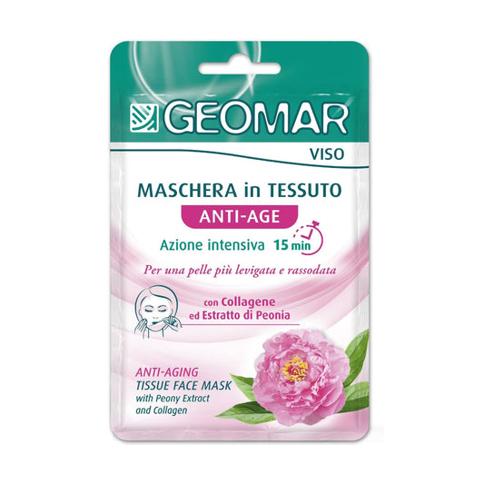 GEOMAR VISO MASCHERA IN TESSUTO ANTI-AGE CON COLLAGENE ED ESTRATTO DI PEONIA 22ML