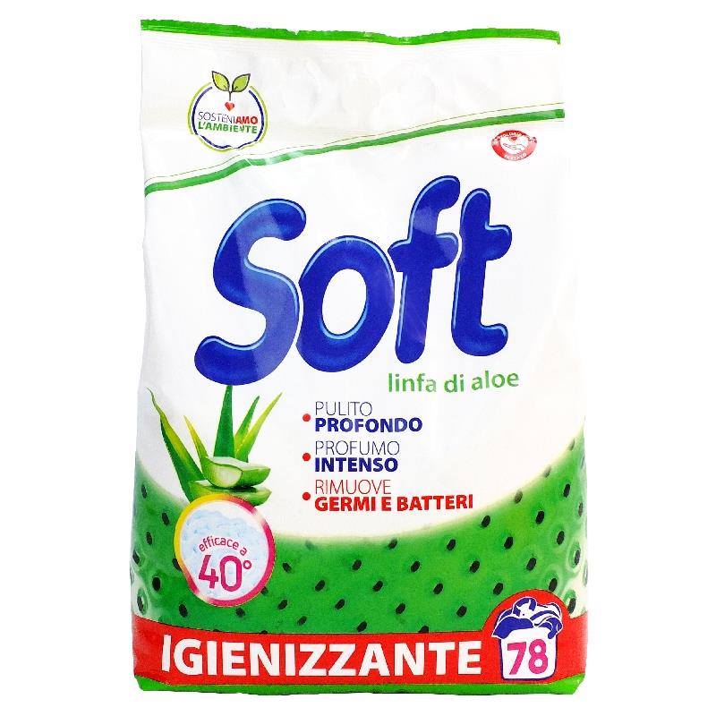 SOFT MULTI POLVERE 78 MISURINI 3,9KG IGIENIZZANTE LINFA DI ALOE