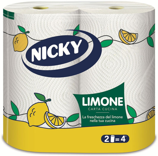 NICKY ASCIUGATUTTO CARTA CUCINA LIMONE 2 ROTOLI