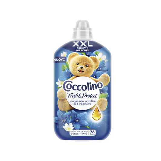COCCOLINO AMMORBIDENTE CONCENTRATO XXL 1,75L 76LAV. FRESH & PROTECT CAMPANULA SELVATICA & BERGAMOTTO