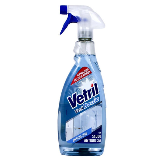 VETRIL SPRAY 650ML VETRI DOCCIA ANTICALCARE CON SCUDO ANTIGOCCIA