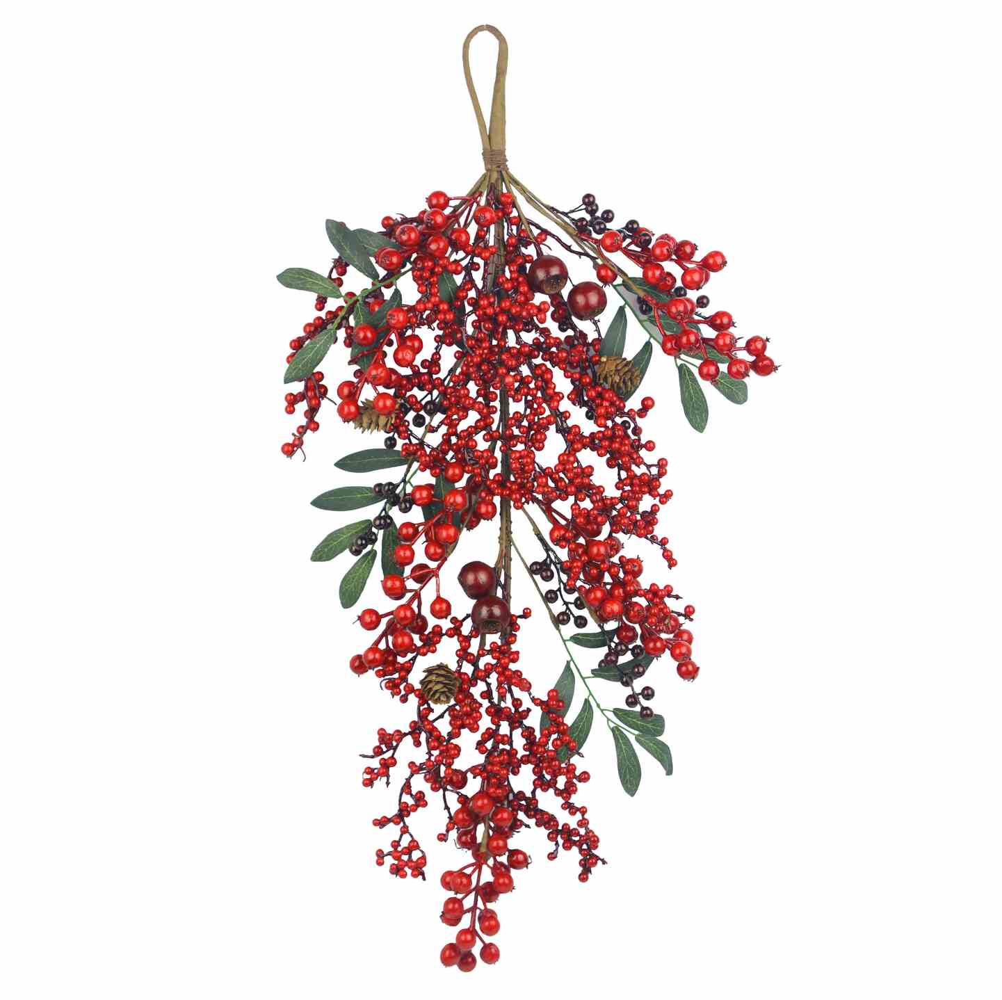 KASAVIVA NATALE CRIMSON TRALCIO CON BACCHE CM.24X75H