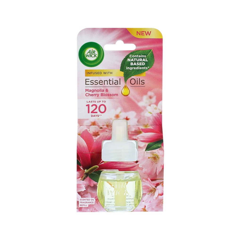 AIR WICK RICARICA ELETTRICO 19ML ESSENTIAL OILS MAGNOLIA E CHERRY BLOSSOM