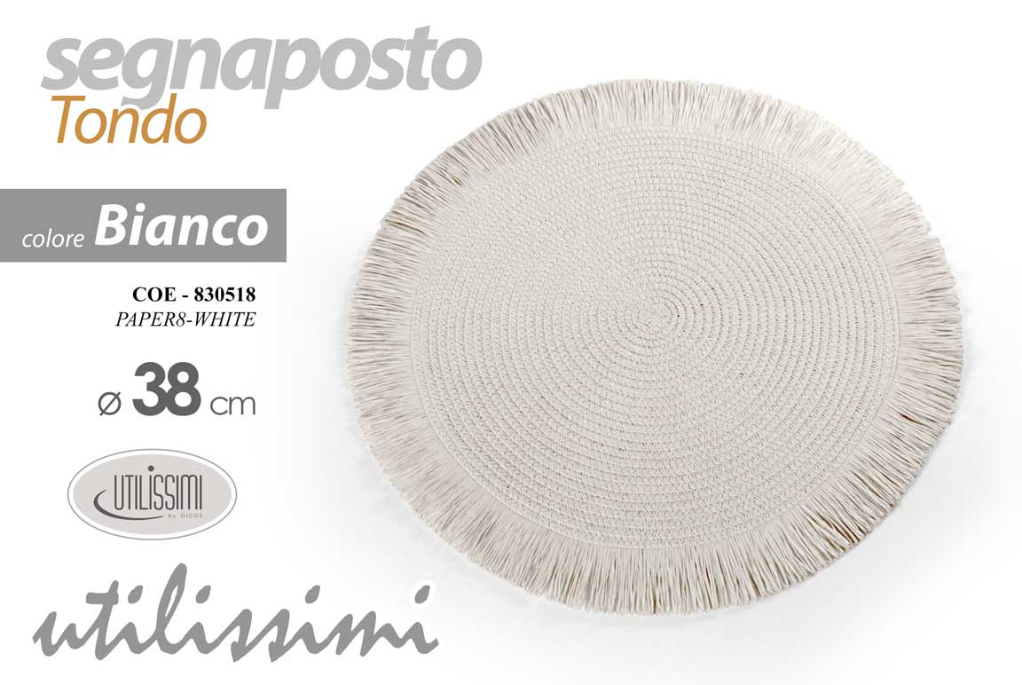 GICOS SEGNAPOSTO TONDO 38CM BIANCO