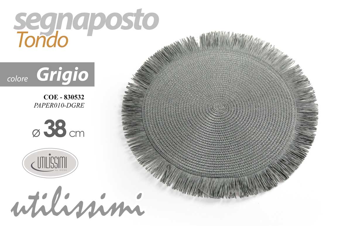 GICOS SEGNAPOSTO TONDO 38CM GRIGIO