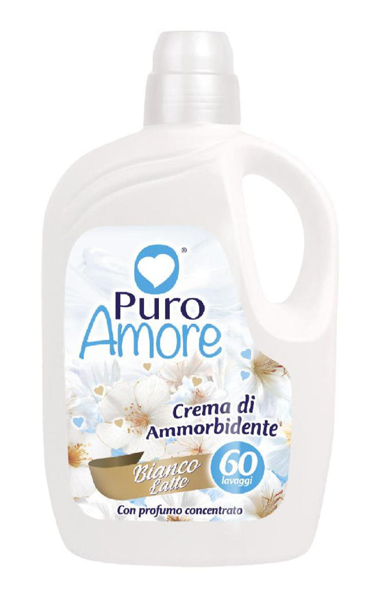 PURO AMORE CREMA DI AMMORBIDENTE 3L 60 LAVAGGI BIANCO LATTE