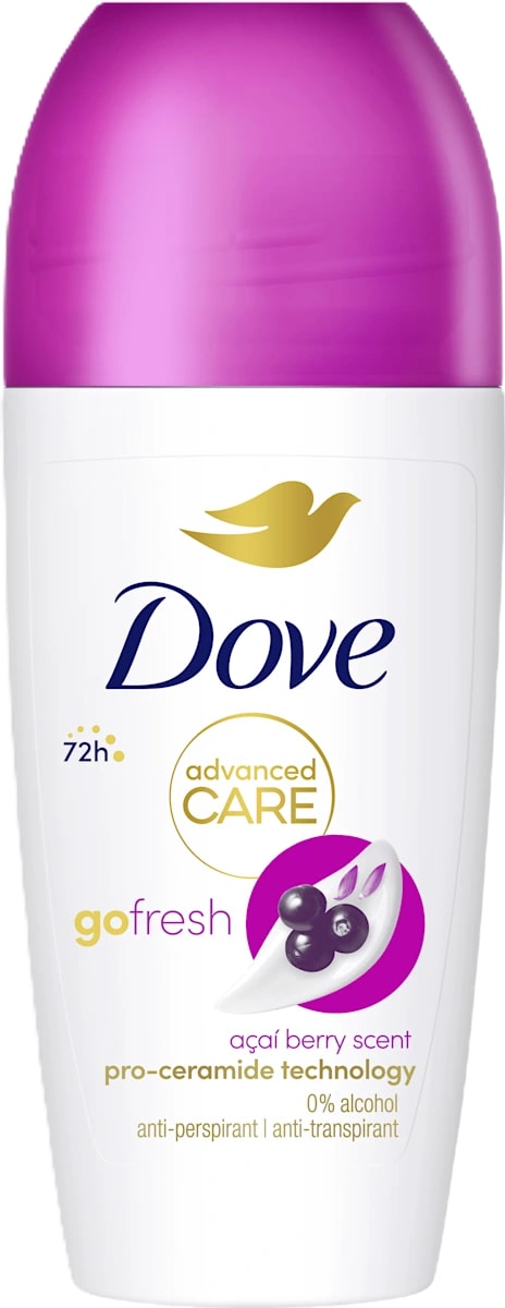 DOVE DEO ROLL-ON 50ML ADVANCED CARE GO FRESH ACAI BERRY SCENT 72H