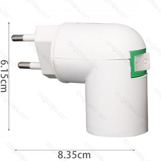 AIGOSTAR ADATTATORE E27 CON SPINA 10A+INTERRUTTORE