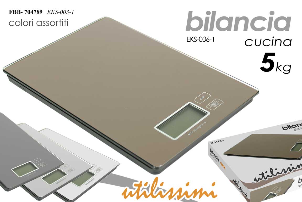 GICOS BILANCIA DA CUCINA DIGITALE 5KG COLORI ASSORTITI FBB-704789