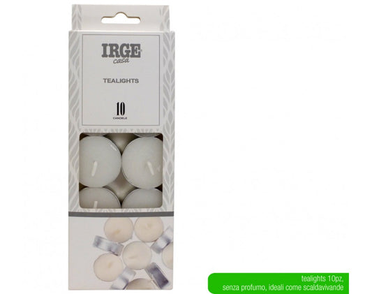 IRGE CASA TEALIGHT BIANCHE CLASSICHE 10PZ