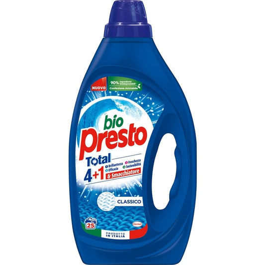 BIO PRESTO LAVATRICE LIQUIDO 1,125 25LAV. TOTAL 4+1 CLASSICO