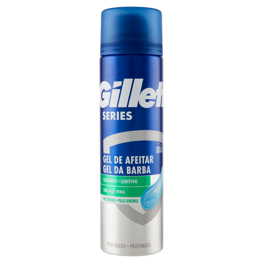 GILLETTE SERIES GEL DA BARBA 200ML CALMANTE LENITIVO CON ALOE VERA PELLI SENSIBILI