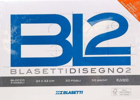 BLASETTI ONE COLOR BLOCCO DISEGNO 2 24X33 20 FOGLI RUVIDO ANGOLI INDISTRUTTIBILI