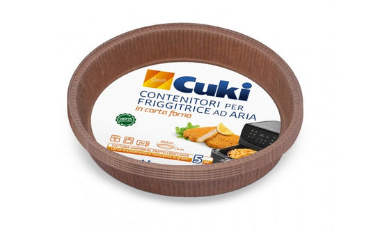 CUKI CONTENITORI PER FRIGGITRICE AD ARIA IN CARTA FORNO CM.20,5X3 5PZ