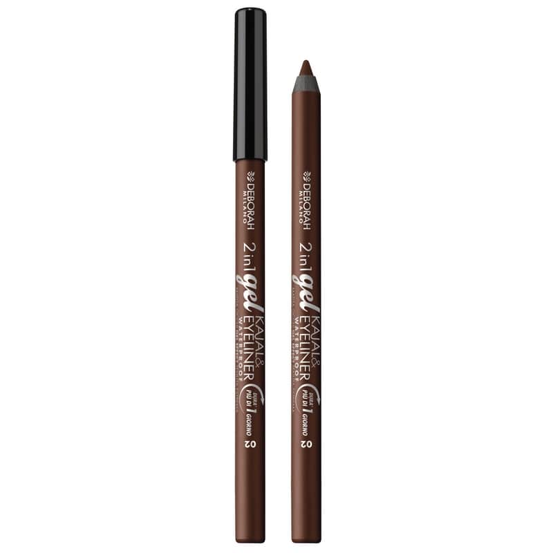 DEBORAH MATITA OCCHI 2IN1 GEL KAJAL&EYELINER WATERPROOF 02 BROWN