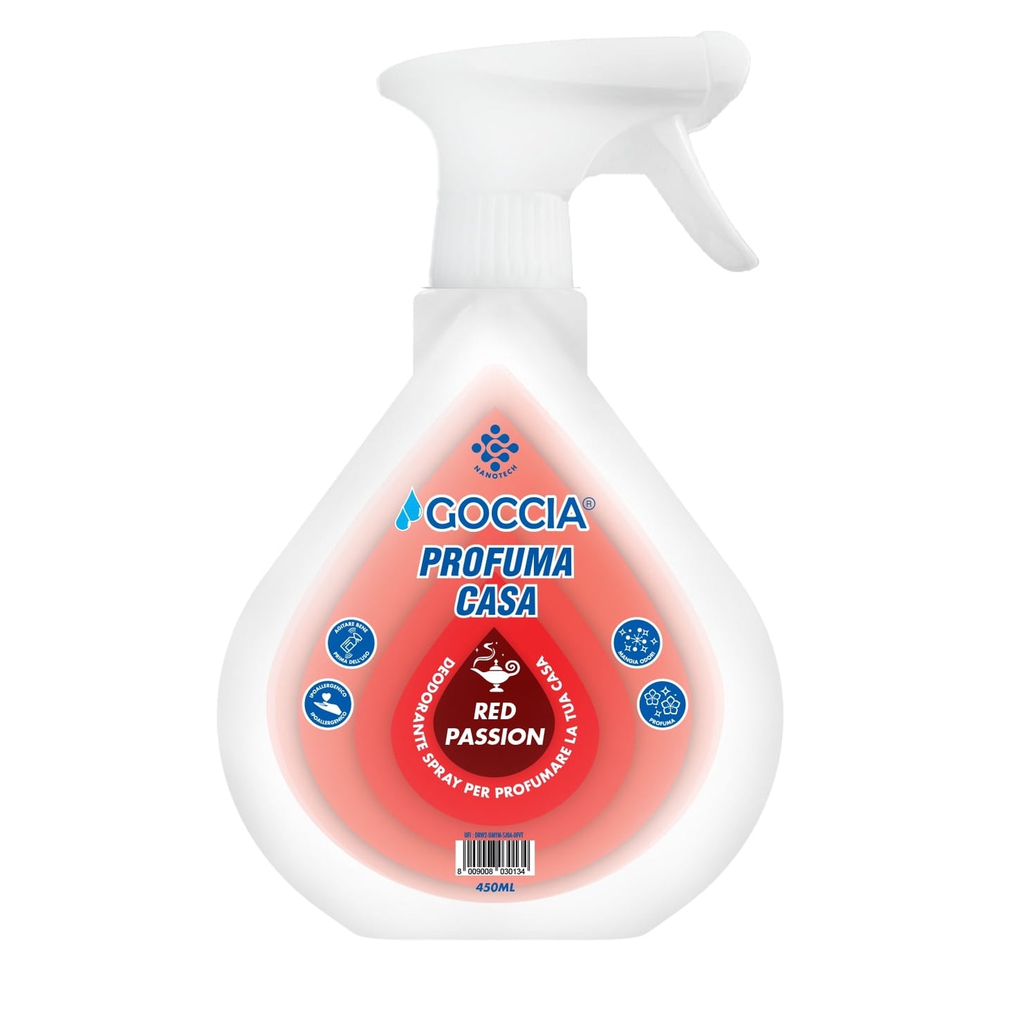 GOCCIA PROFUMA CASA DEODORANTE SPRAY 450ML RED PASSION