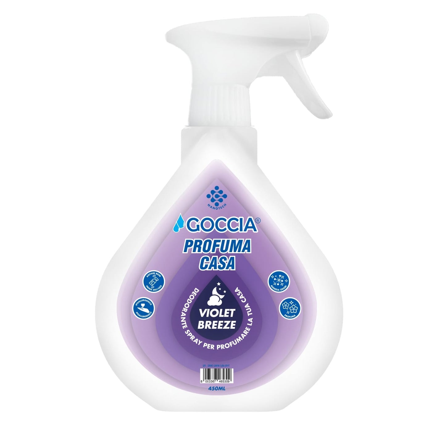 GOCCIA PROFUMA CASA DEODORANTE SPRAY 450ML VIOLET BREEZE