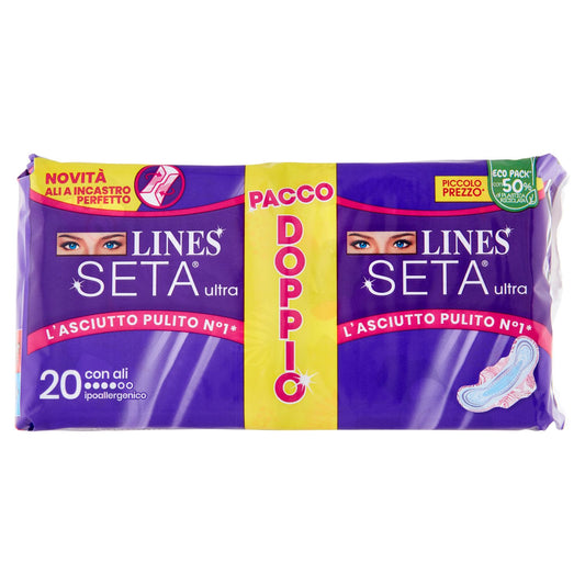 LINES SETA ULTRA PACCO DOPPIO X20 CON ALI