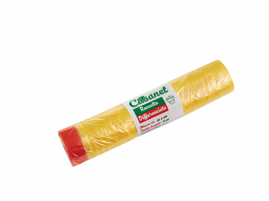 CASANET SACCHI SPAZZATURA CON MANIGLIE CM.72X110 110LT 10PZ GIALLO