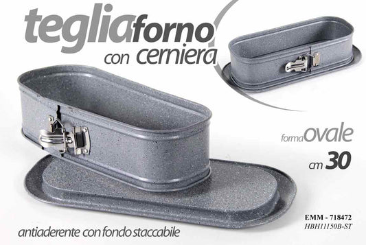 GICOS TEGLIA FORNO CON CERNIERA OVALE CM.30