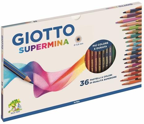 GIOTTO SUPERMINA 36 PASTELLI A COLORI 3,8MM