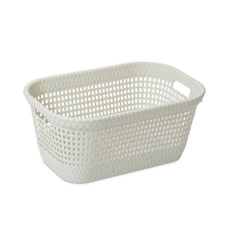 DEA HOME CESTA RATTAN LAUNDRY 45L CM.60X40X26 BIANCO