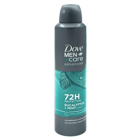 DOVE MEN+CARE DEO SPRAY 250ML ADVANCED CARE EUCALYPTUS + MINT SCENT 72H