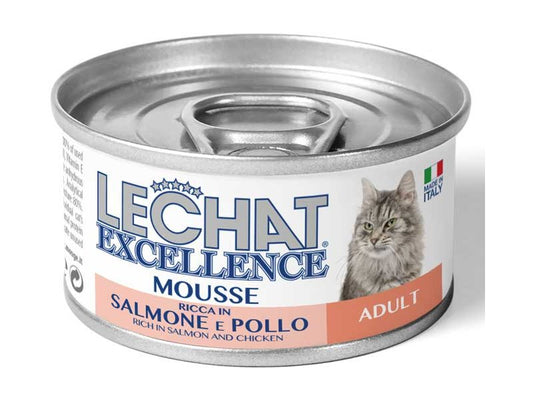 LECHAT EXCELLENCE MOUSSE 85G ADULT SALMONE E POLLO