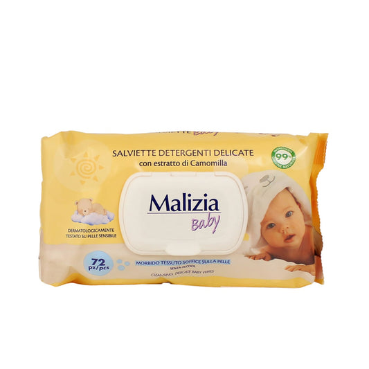 MALIZIA BABY SALVIETTE DETERGENTI DELICATE POP-UP 72PZ ESTRATTO DI CAMOMILLA