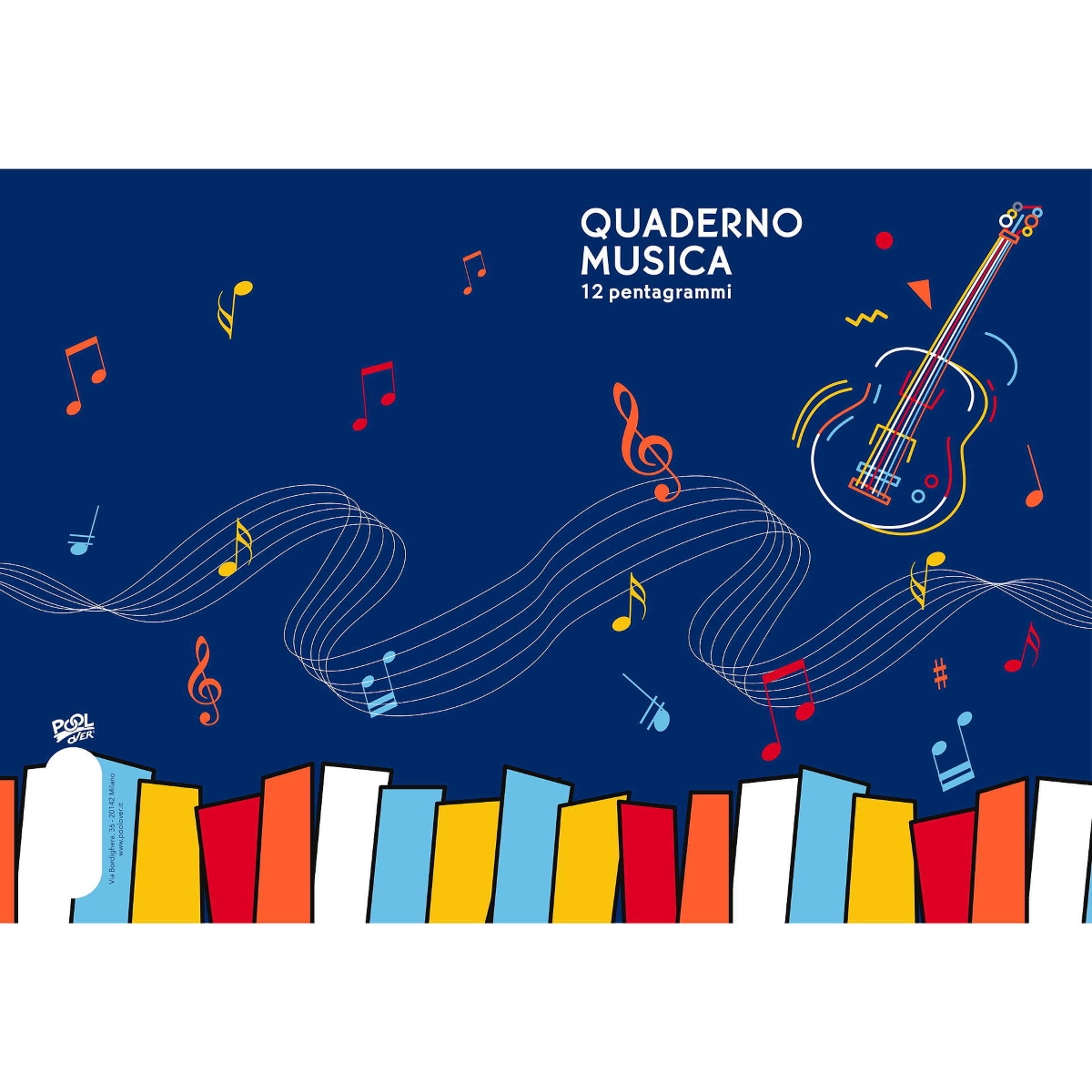 POOL OVER ALBUMINO MUSICA 16 FOGLI CM.17X24