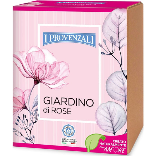 I PROVENZALI COFANETTO GIARDINO DI ROSE GUANTO SCRUB PORTASAPONE E SAPONETTA 100G E OLIO DI MANDORLE DOLCI 200ML