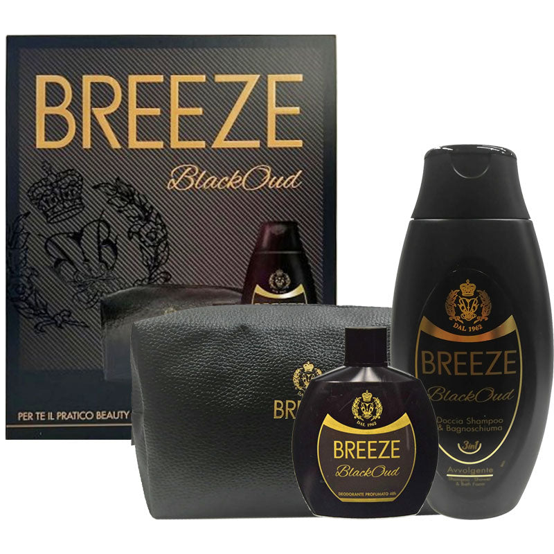 BREEZE CONFEZIONE REGALO BLACK OUD DEO SQUEEZE 100ML + DOCCIA SHAMPOO 400ML + BEAUTY