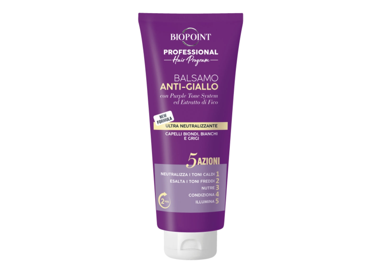BIOPOINT BALSAMO 350ML ANTI-GIALLO 5 AZIONI ULTRA NEUTRALIZZANTE CAPELLI BIONDI,BIANCHI E GRIGI