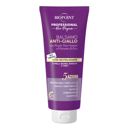 BIOPOINT BALSAMO 350ML ANTI-GIALLO 5 AZIONI ULTRA NEUTRALIZZANTE CAPELLI BIONDI,BIANCHI E GRIGI