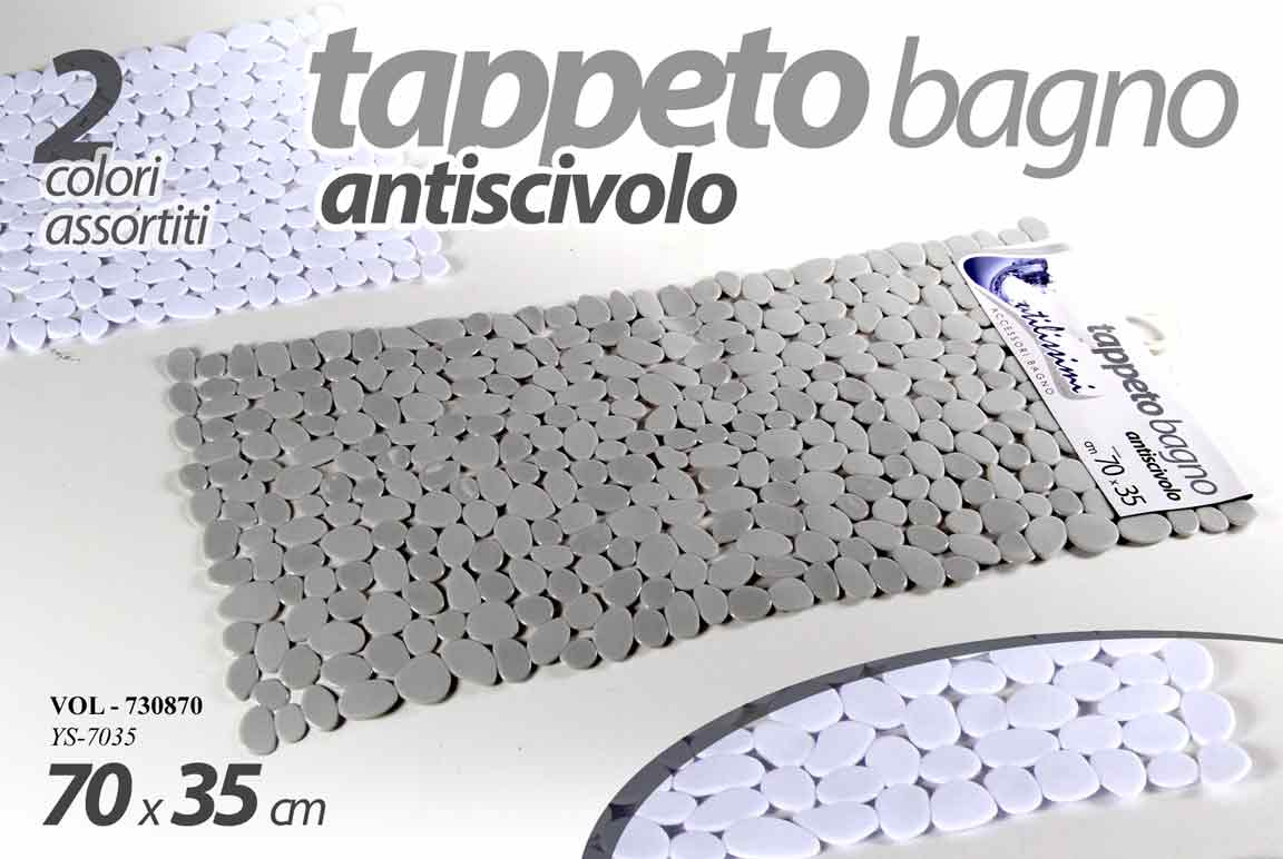 GICOS TAPPETO BAGNO ANTISCIVOLO 70X35 2 COLORI ASSORTITI