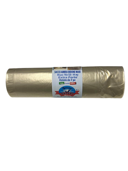 SDS SACCO AMBRA BIDONE MAXI CM.90X120 - 44MY EXTRA FORTE ROTOLO 7PZ