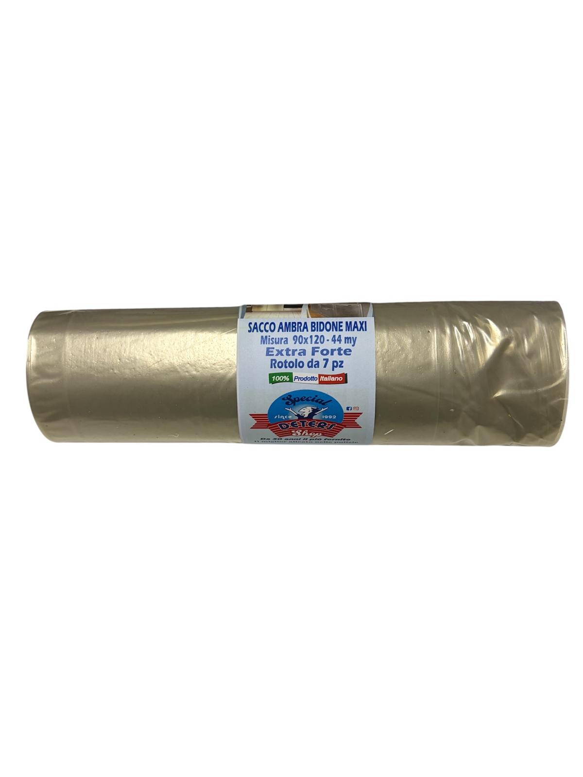 SDS SACCO AMBRA BIDONE MAXI CM.90X120 - 44MY EXTRA FORTE ROTOLO 7PZ
