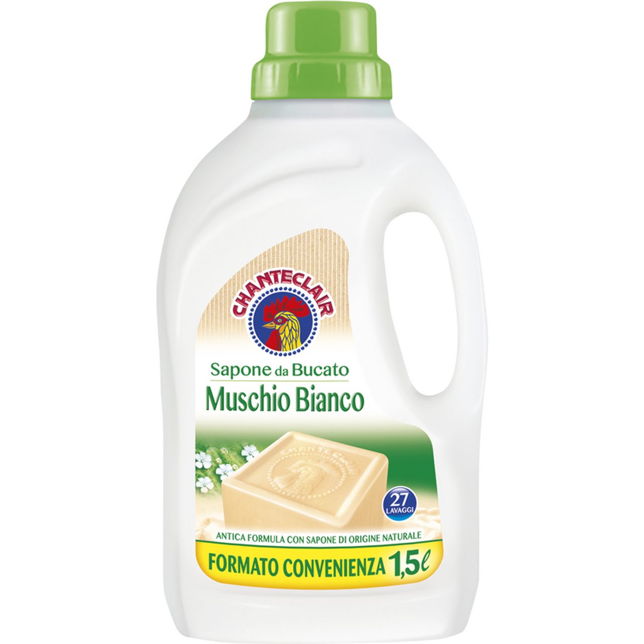 CHANTECLAIR SAPONE DA BUCATO 1,5L 27 LAVAGGI MUSCHIO BIANCO