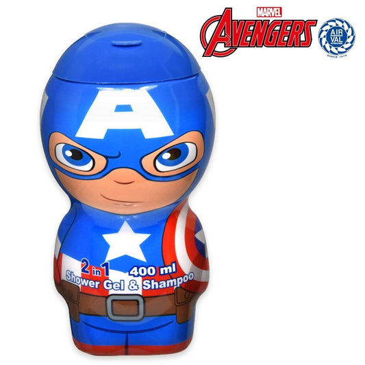 AIR VAL CAPTAIN AMERICA 2D SHAMPOO & SHOWER GEL 2IN1 400ML