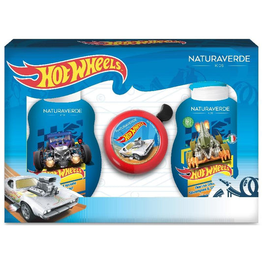 NATURAVERDE KIDS HOT WHEELS GIFT SET DOCCIA 250ML + SAPONE LIQUIDO 250ML + CAMPANELLO