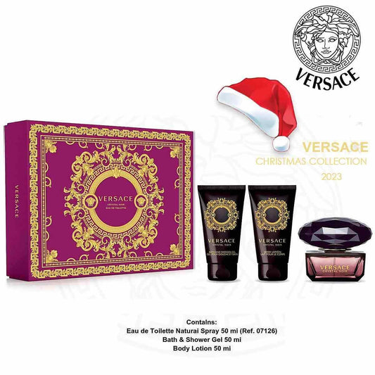 VERSACE CRYSTAL NOIR CONFEZIONE EDT 50ML+SHOWER GEL 50ML+BODY LOTION 50ML