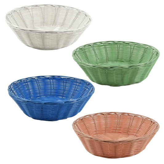 KASAVIVA CESTINO INTRECCIATO SHABBY TONDO CM.24 4 COLORI ASSORTITI