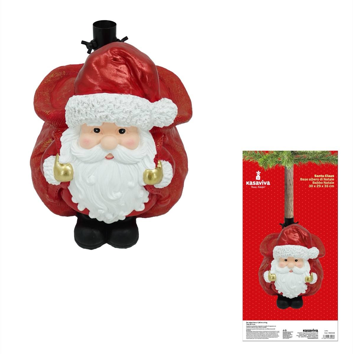 KASAVIVA NATALE SANTA CLAUS BASE ALBERO DI NATALE BABBO NATALE CM.30X29X35