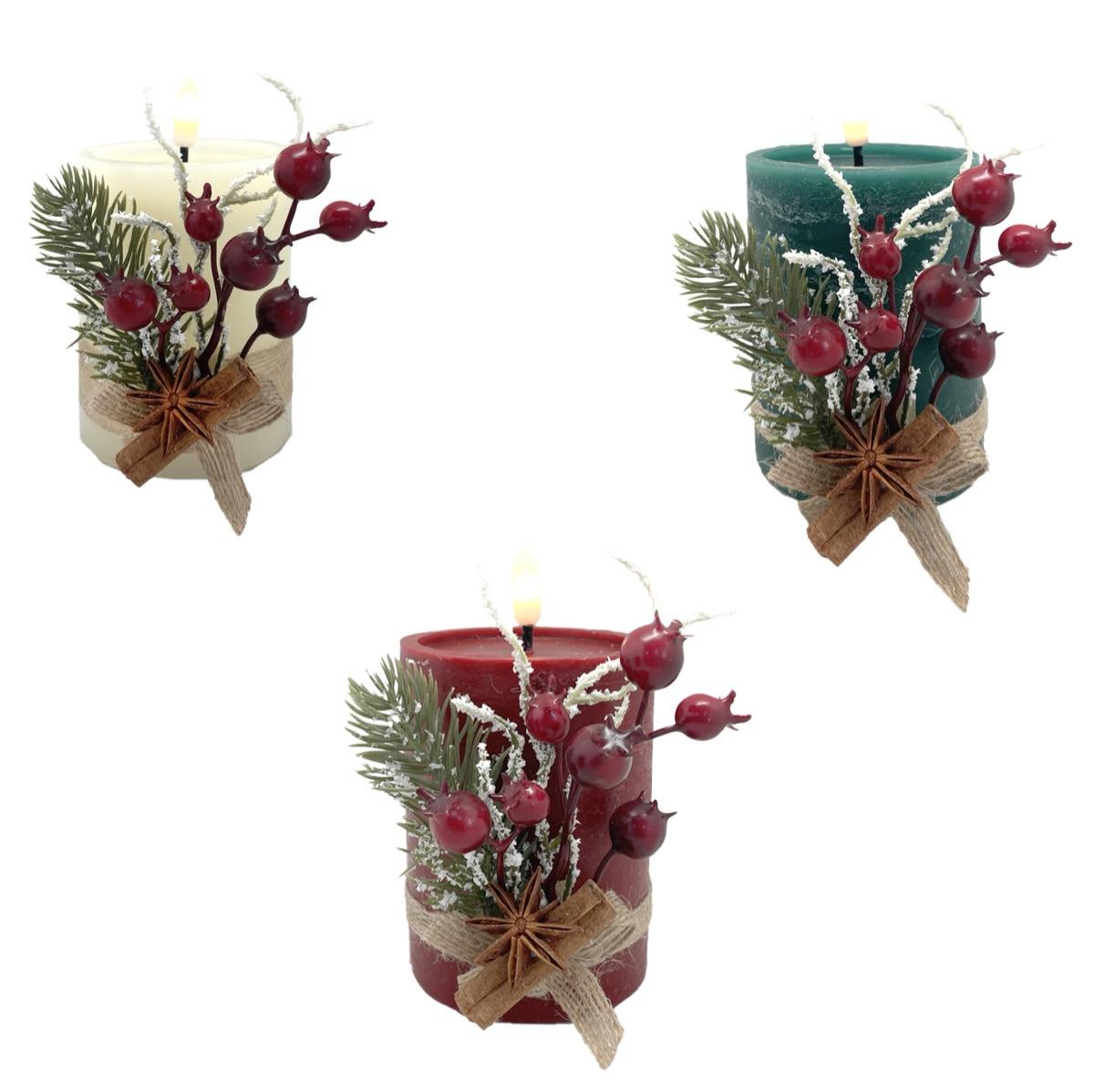 KASAVIVA NATALE MAGIC CANDELA LED FROST CM.9X7X12
