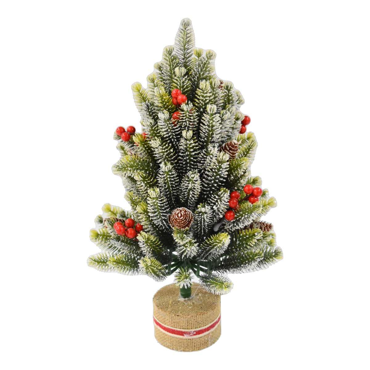 KASAVIVA NATALE ALBERO DA TAVOLO CON PIGNE E BACCHE CM.32