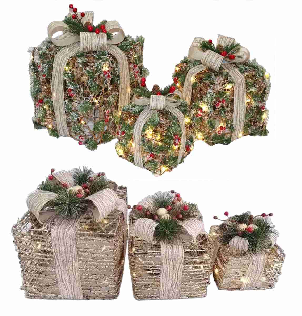 KASAVIVA PACCO NATALE WOODY CON MICROLED GRANDE