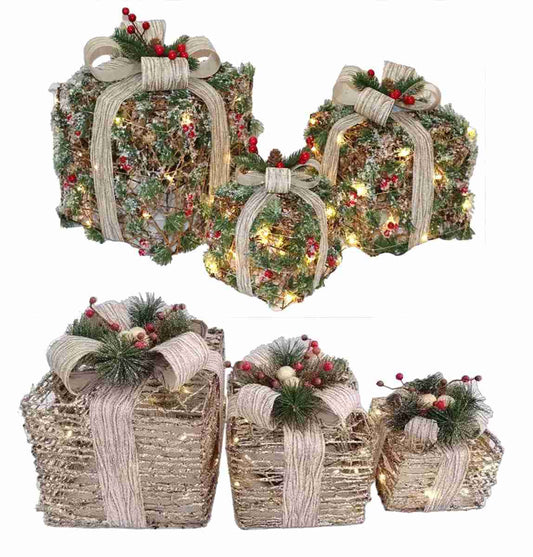 KASAVIVA PACCO NATALE WOODY CON MICROLED GRANDE