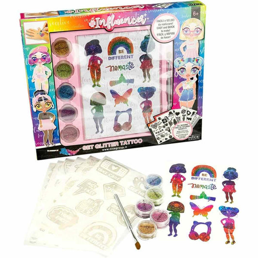 NICE #INFLUENCER SET GLITTER TATTOO 6+