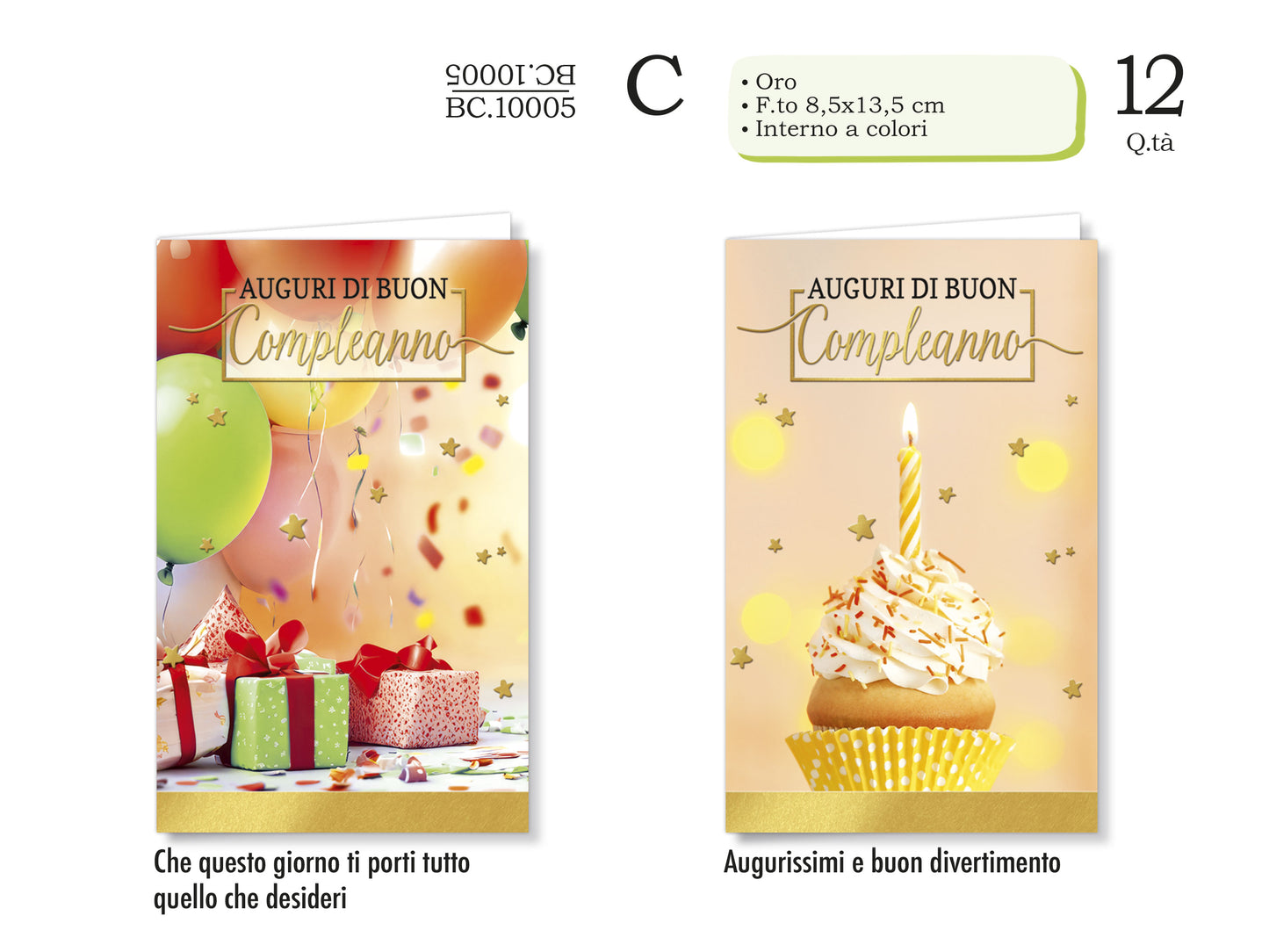 CROMO NB MINI BIGLIETTO BUON COMPLEANNO BC.10005