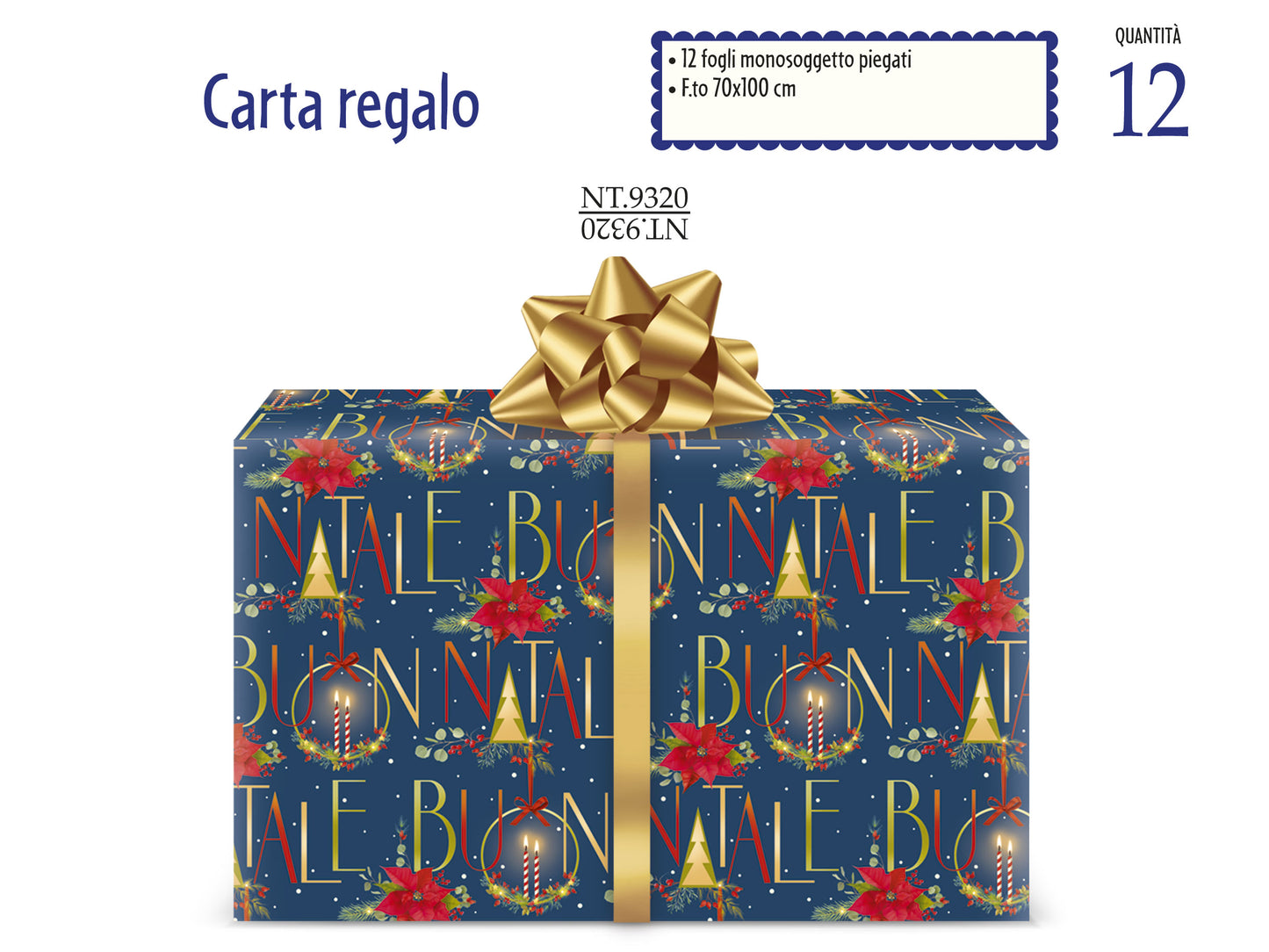 CROMO NB CARTA REGALO NATALE CM.70X100 NT.9320